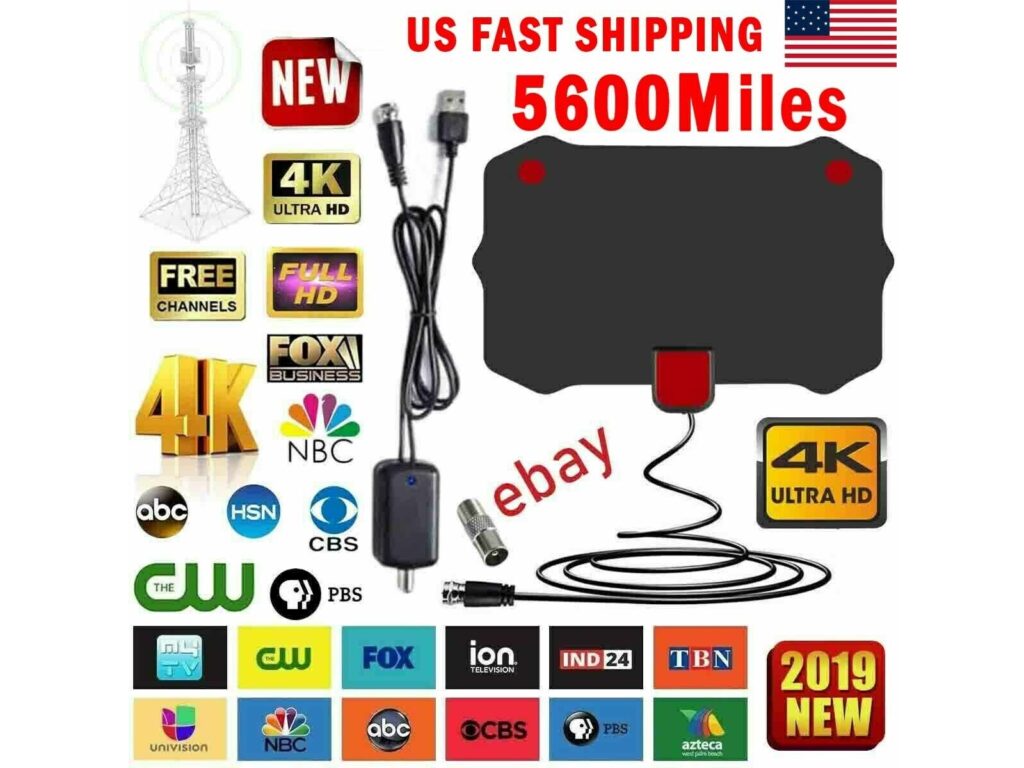 Sleazy antenna marketing: eBay listing shows antenna with 5600 mile range